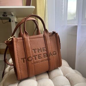 Marc Jacobs Tan Leather Tote Bag mini